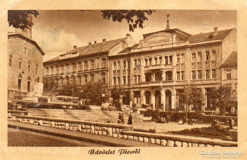 372 --- Futott képeslap  Pécs