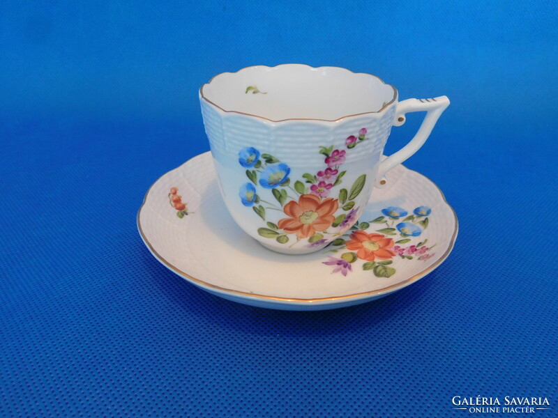 Set of 6 cappuccino cups with bouquet de tulip pattern from Herend
