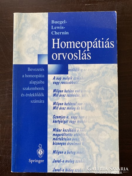 Dale Buegel, Blair Lewis, Dennis Chermin: Homeopátiás orvoslás