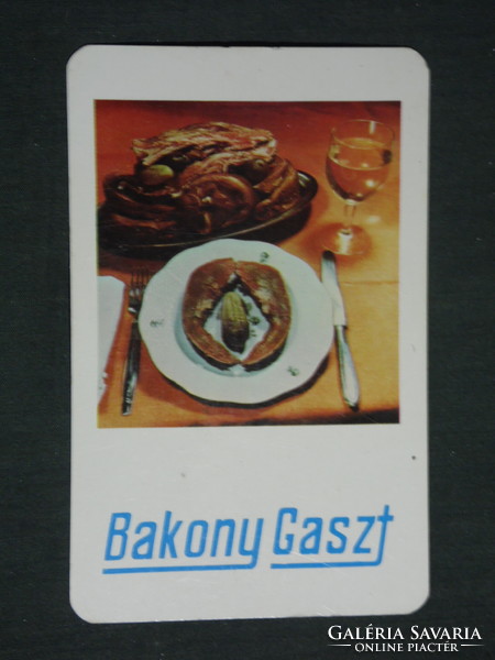 Kártyanaptár,Bakony Gaszt vendéglátó vállalat,1979 ,   (2)