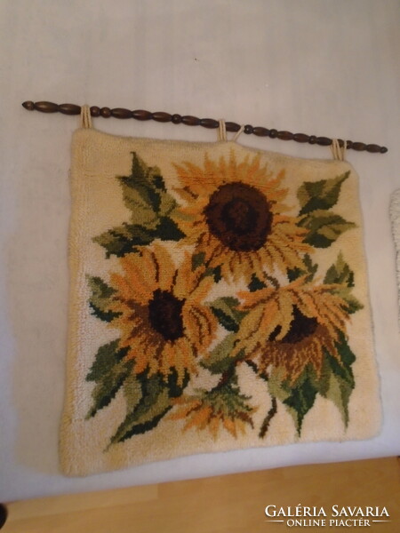 Beautiful old tapestry with needlework hanger