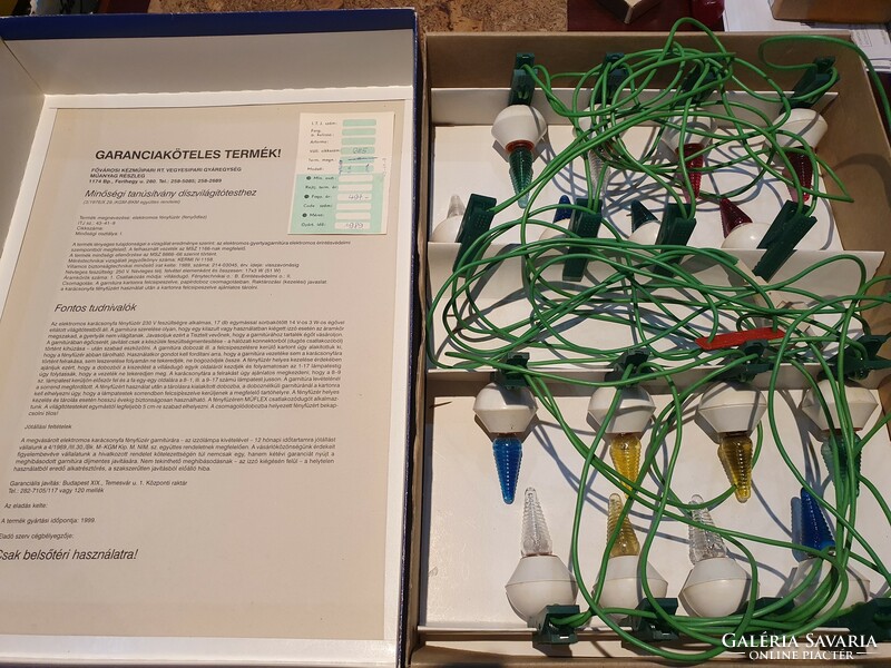 Retro Christmas 16-piece UFO light string in a box, brand new 29#