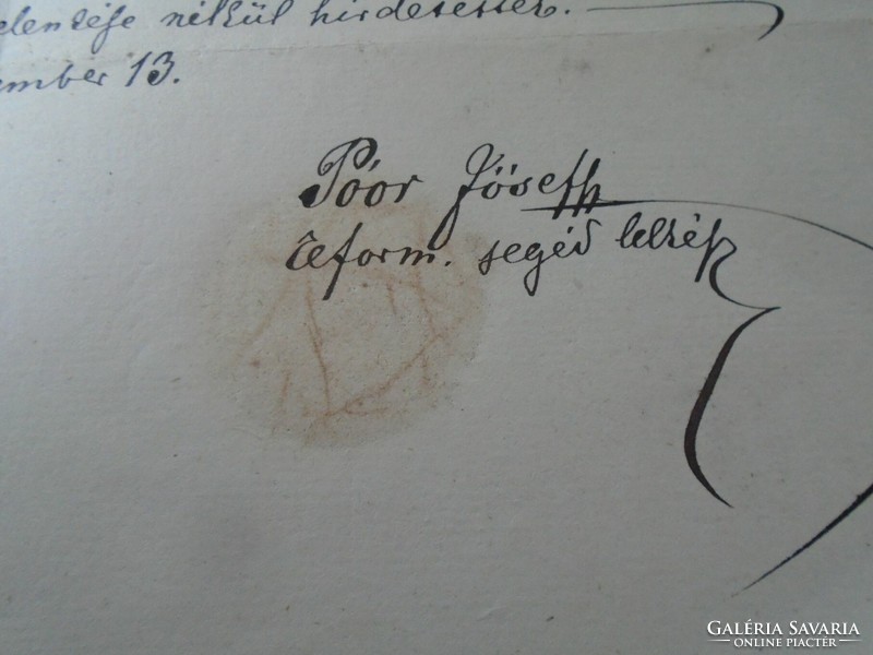 Za468.26 Document with wax seal - Pest 1870 - Mihály Horváth, Szent Márton - I say Rozália Námesztó