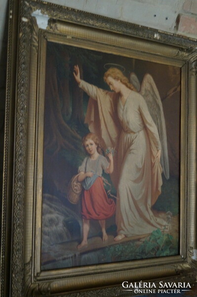 Painting with guardian angel.+ Frame.