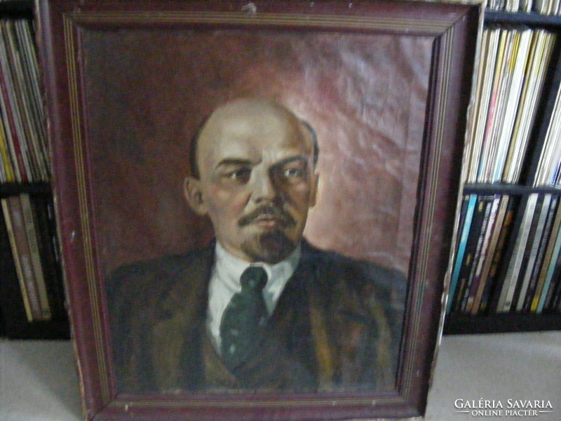 1950 es évek  Lenin portré olaj-vászon nagy méret