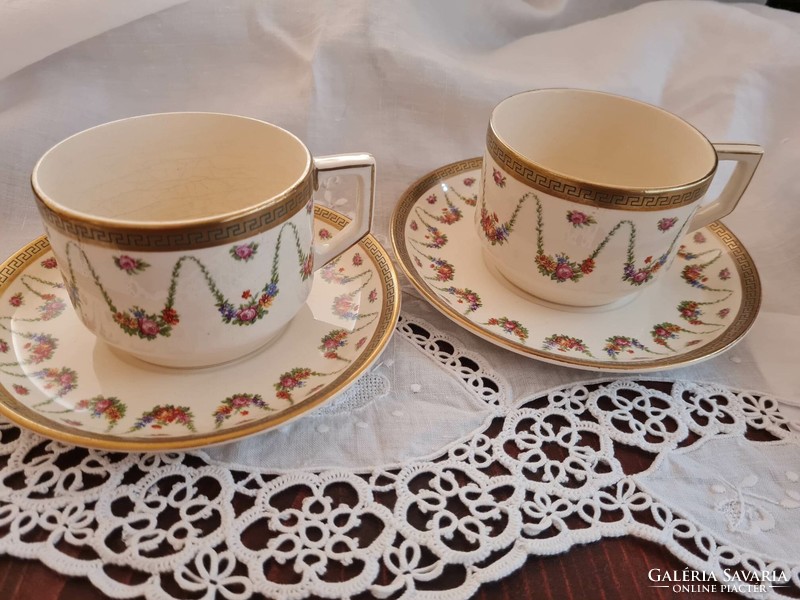 Sarreguemines faience tea cup sets