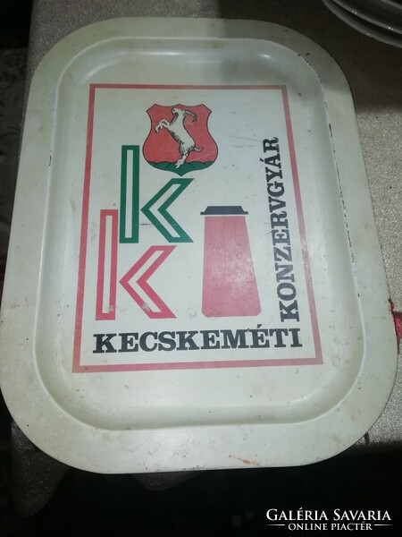 Kecskemét cannery advertising tray in the condition shown in the pictures