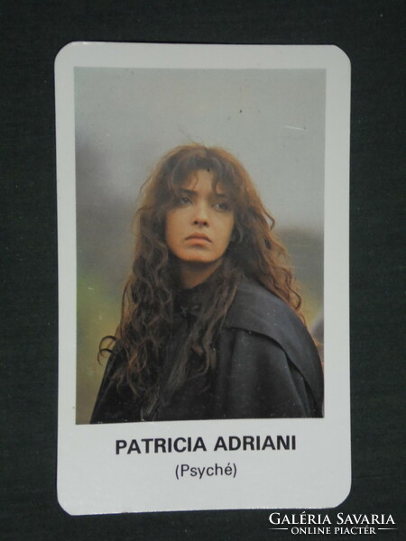 Card calendar, motion picture cinema, actress Patricia Adriani, 1981, (2)