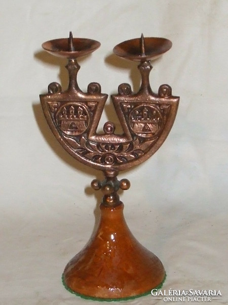 Very nice two.Strand.Copper candle holder.