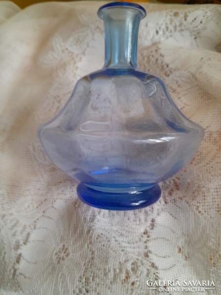 Kék  árt deco üveg gyönyörű
