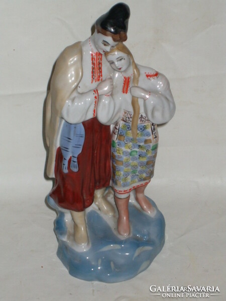 Couple in love with Russian porcelain