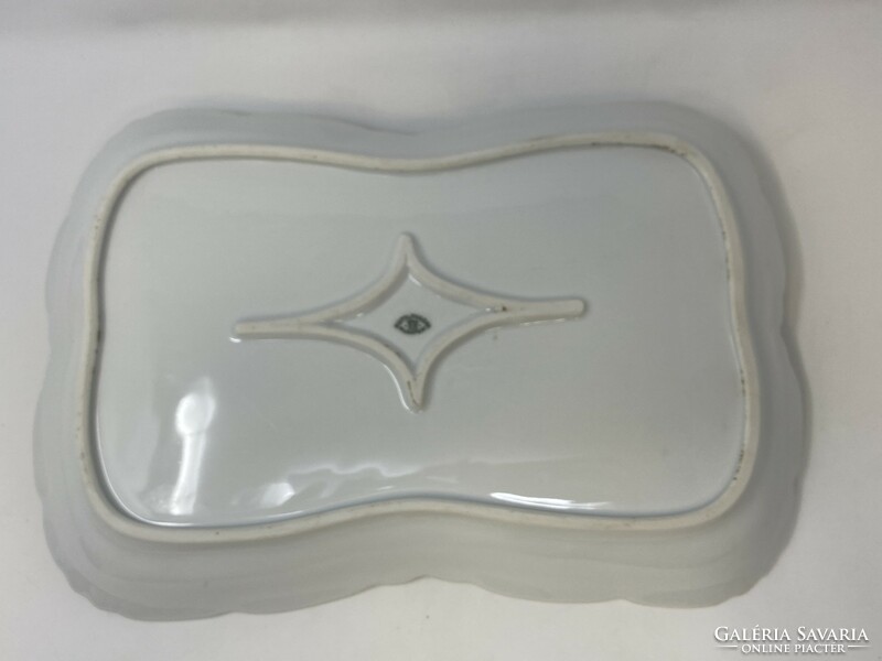 Hüttl tivadar Budapest flower-patterned porcelain offering, serving dish - cz