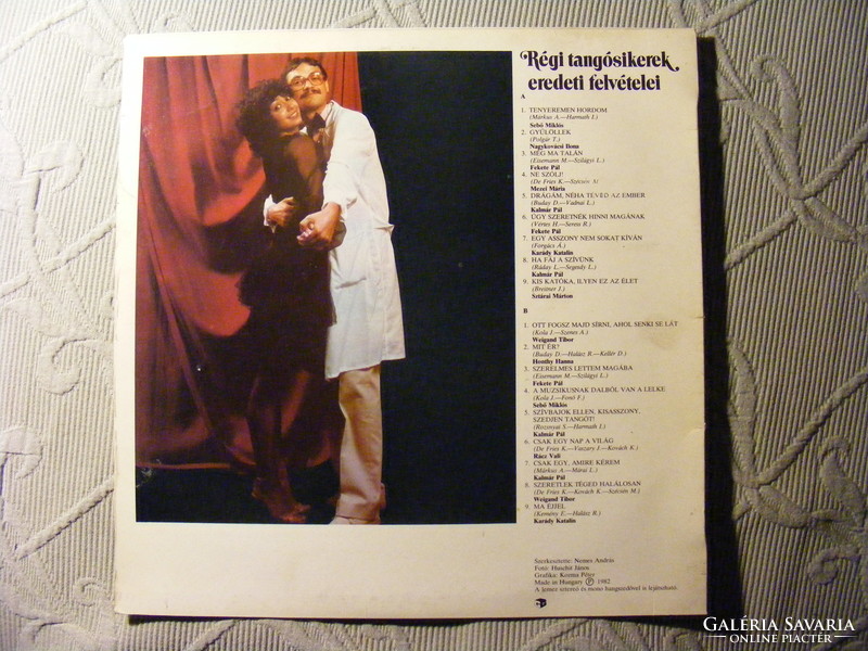 Szívbajok ellen, kisasszony, szedjen tangót! LP 1982 - Régi tangósikerek, eredeti felvételei