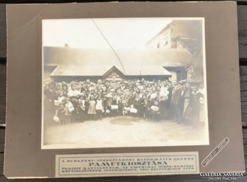 Nagyméretű fénykép Pamutkiosztás Józsefvárosban 1921