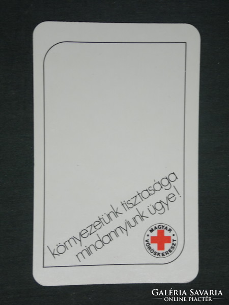Kártyanaptár, Magyar vöröskereszt, 1980 ,   (2)