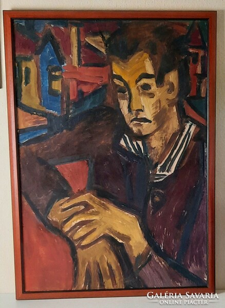 Németh Milós: "Fiatal férfi portréja" 1963, festmény