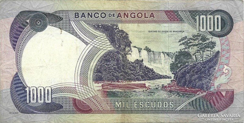 1000 escudo escudos 1972 Angola