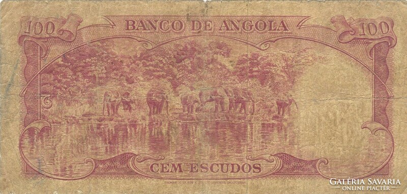 100 escudo escudos 1962 Angola 1.