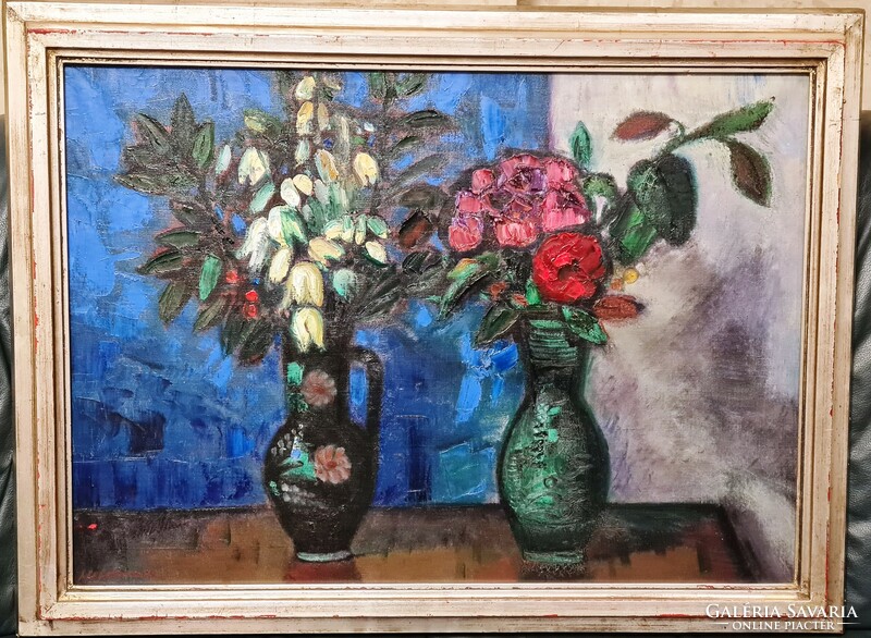 István Moldován -flower in two vases-