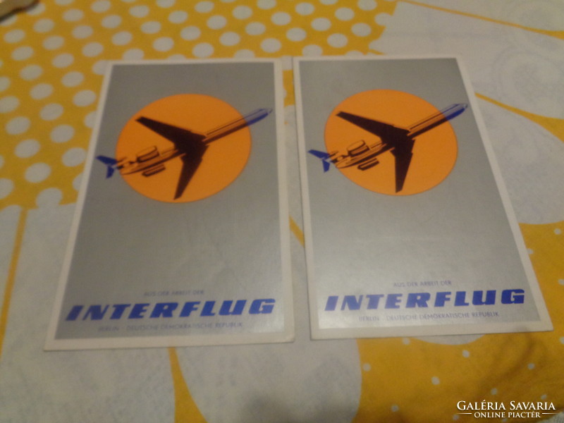 Interpflug - ddr international airmail exhibition 1980. 2 pcs. Memory card
