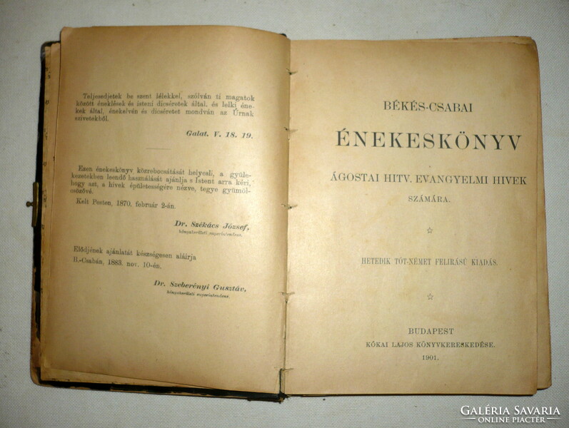 "Békés-Csabai Evangélikus Énekeskönyv" 1901 .-s kiadás