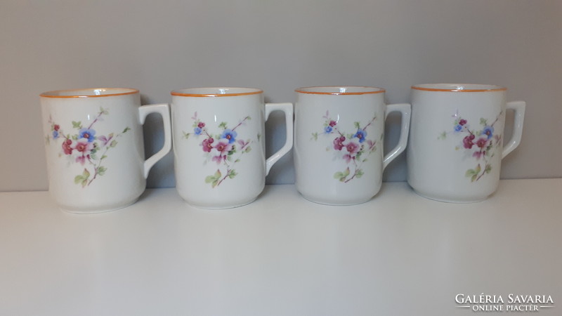 Old flawless Zsolnay mug 4 pieces