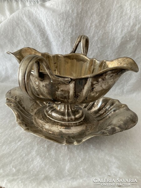 Silver offering / sauce-gravy bowl, 800 delicacy