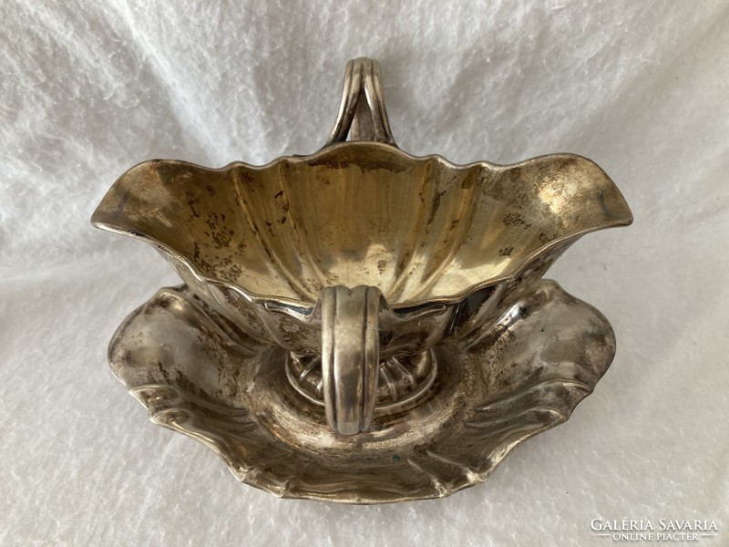 Silver offering / sauce-gravy bowl, 800 delicacy