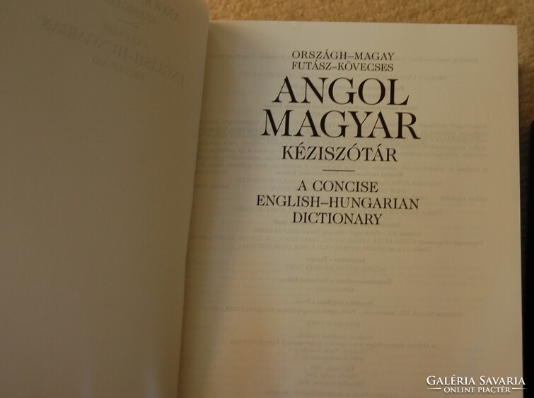 English-Hungarian/ Hungarian-English hand dictionary Orszángh László Magay Tamás