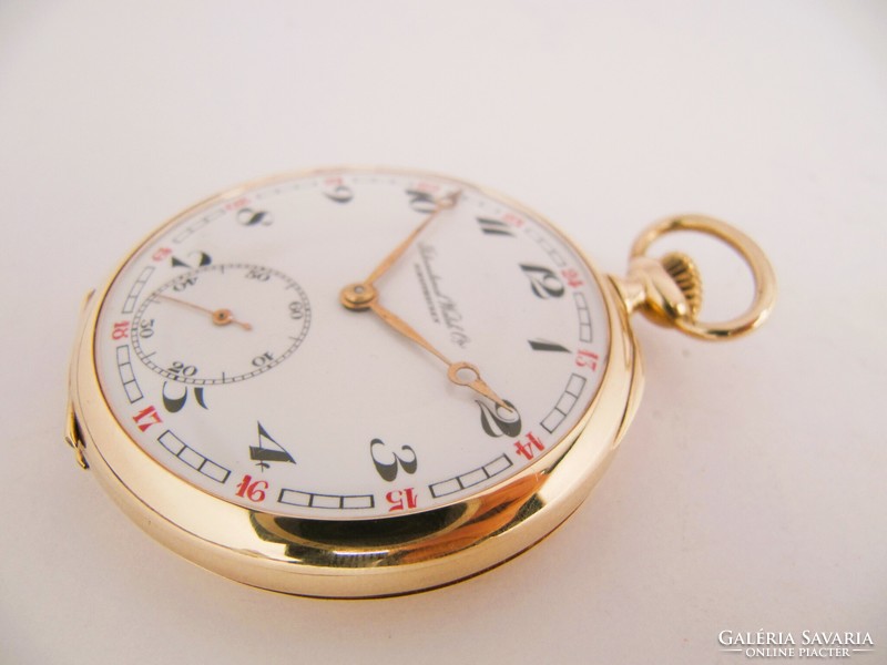 Antique, iwc schaffhausen, 14k gold pocket watch, 1926