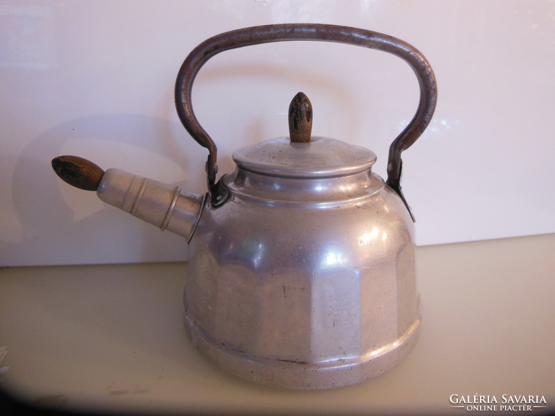Teapot - aluminum - 1.5 liters - old - perfect
