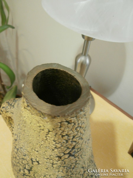 Shrink glazed two-handled retro vase