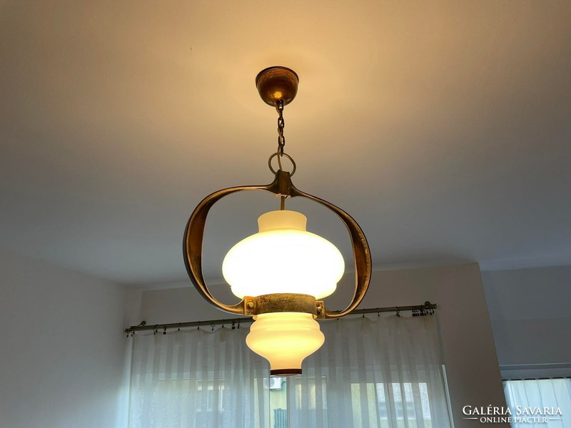 Industrial bronze ceiling lamp, chandelier