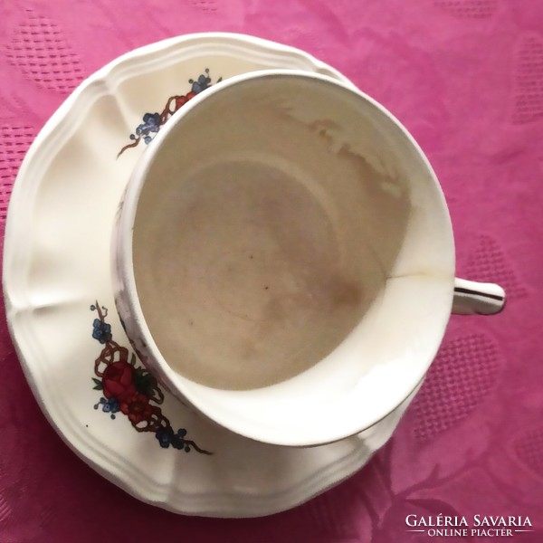 Sarreguemines tea cup with saucer