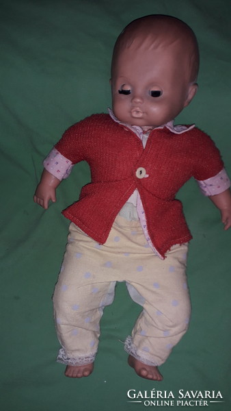 Almost antique 1960s sleeping blinking plastic / rag toy doll 40cm as shown in the pictures