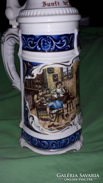 Meseszép UNTERWEISBACH -barokk jelenetes végig porcelán kézzel festett dísz korsó 29cm képek szerint