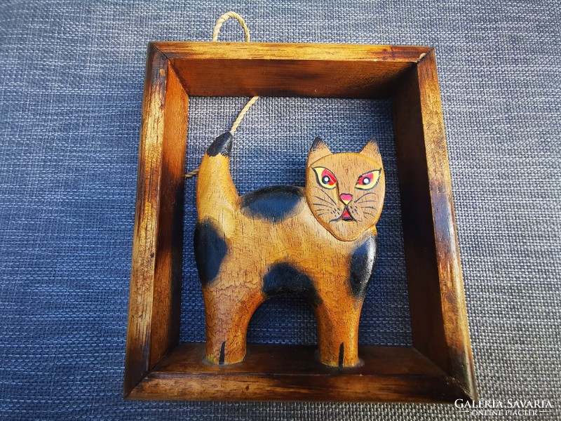Wooden cat image