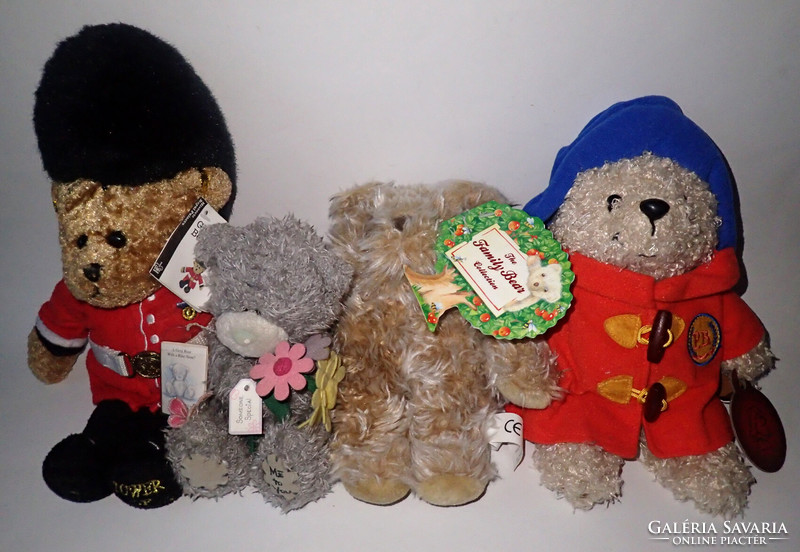 New 4 piece toy plush teddy bear package collection handmade Paddington Bear English Guardsman