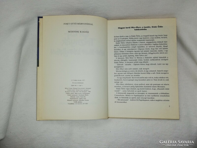 Oriza-Triznyák Mirr-Murr kalandjaiból mesekönyv 1977