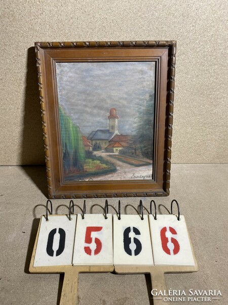 Balog szignóval, nagybányai festő, olaj, fa, 30 x 40 cm-es