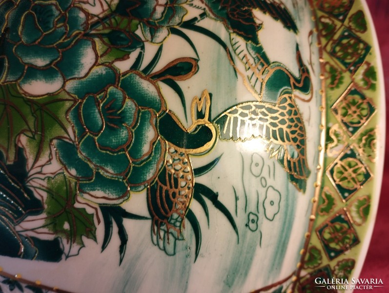 Terebess, kínai porcelánzománcos ,nagy méretű kaspó