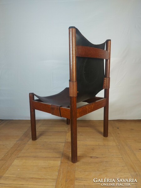 Iparművészeti bőrszék retro szék