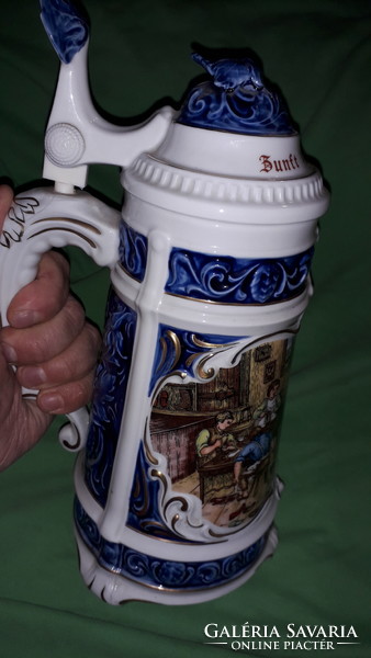 Fairy-tale unterweisbach - baroque scene throughout porcelain hand-painted decorative jug 29 cm according to pictures
