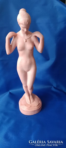 Sándor Oláh terracotta female nude statue