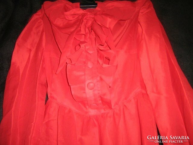 Álomszép női vintage stílusú piros muszlin ruha