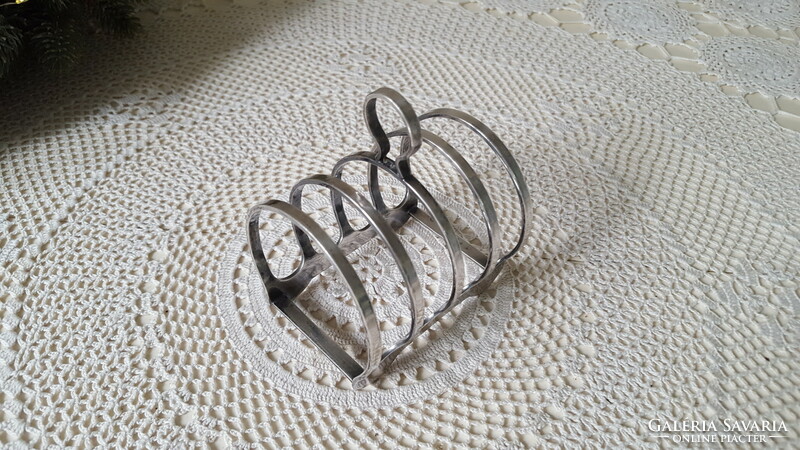 English silver plated toast holder