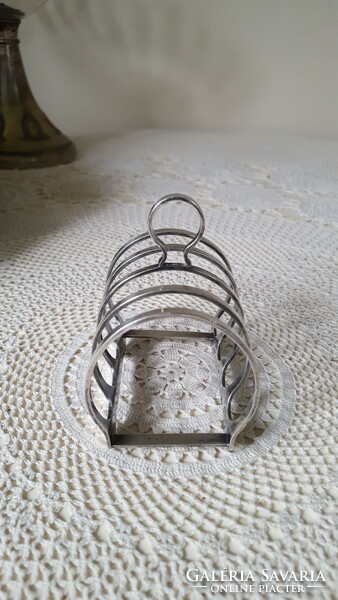 English silver plated toast holder