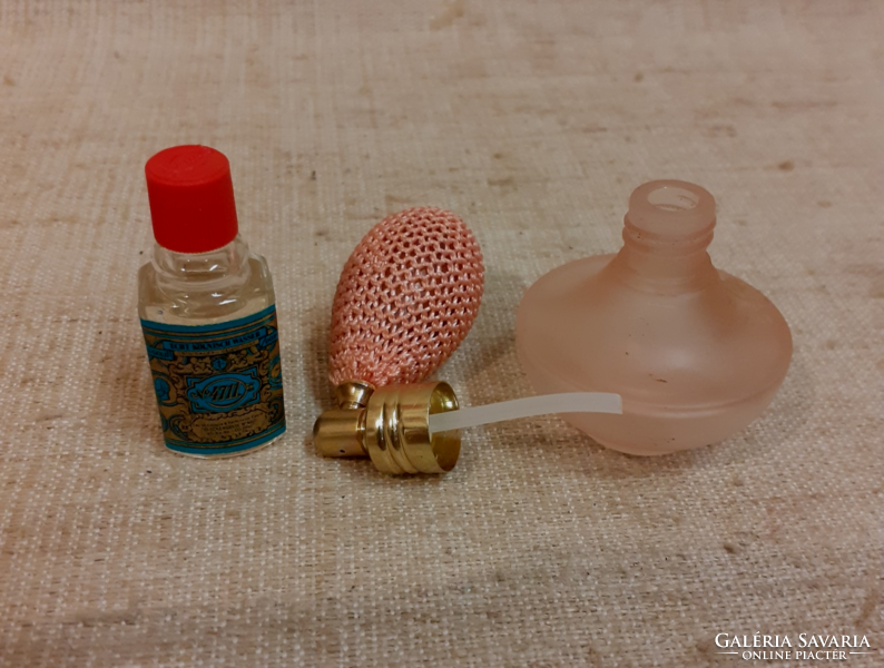 Rero kis pumpás parfümös üveg hozzá kis üveg 4711  kölnivel egyben