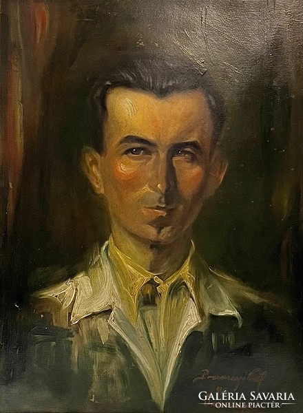 Self-portrait of Jenő Pozsonyi (1883- ), 1943 /we provide an invoice for its purchase/