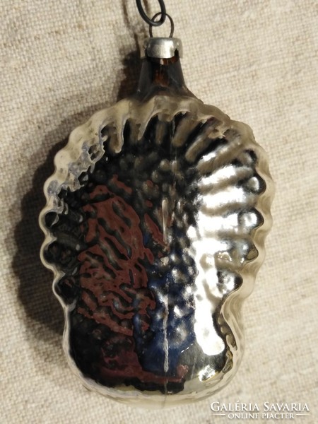 Glass turkey - Christmas pendant / from the 60s